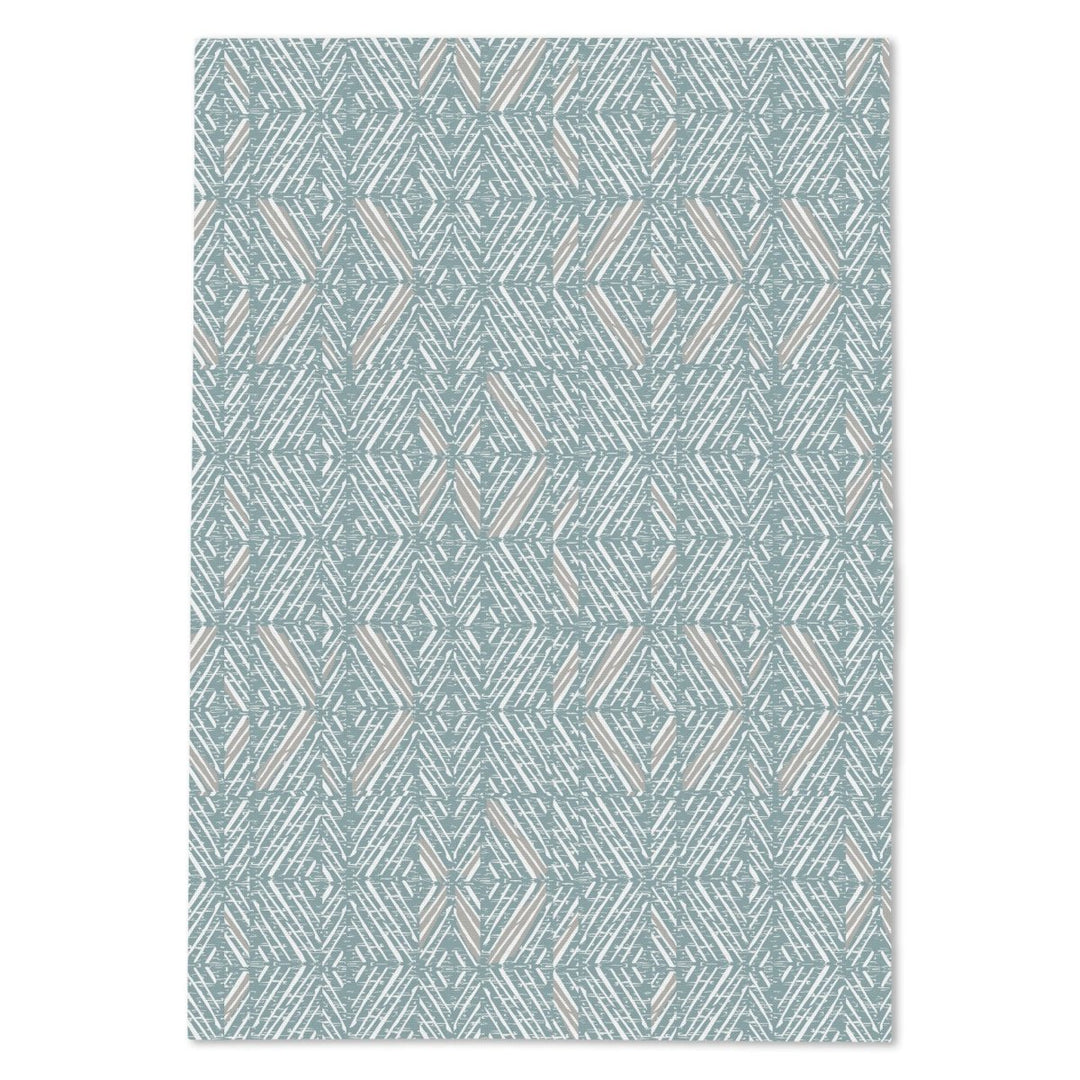 Tea Towel with geometric pattern on a white background