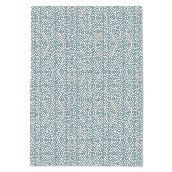 Tea Towel with geometric pattern on a white background