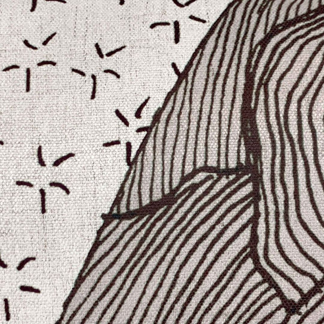 Close Up View Of the Omiyage Lumbar Pillowcase Hawaiian Design
