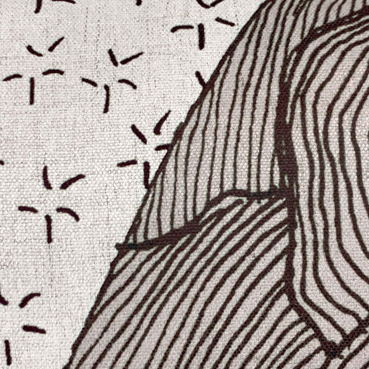 Close Up View Of the Omiyage Lumbar Pillowcase Hawaiian Design