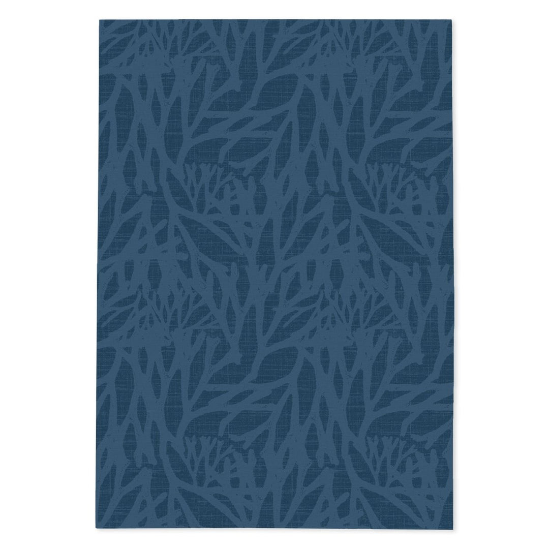Limu tea towel design, with a flowing seaweed-inspired pattern
