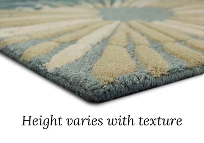 NOHO HOME Hawaiian Area Rugs Pile Height Varies With Texture