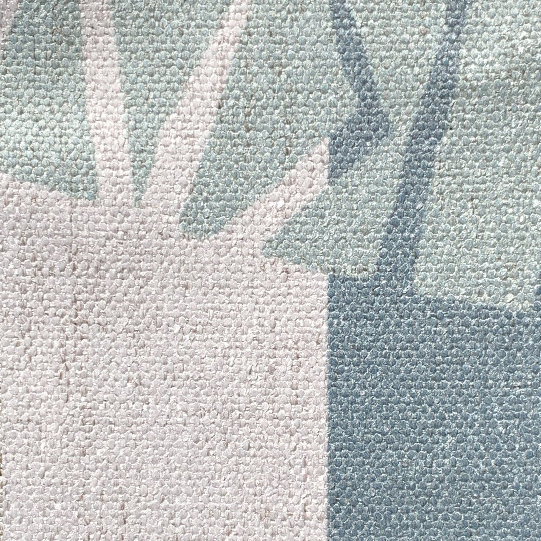 An up close look at the beautiful blue Niho Medallion table runner.