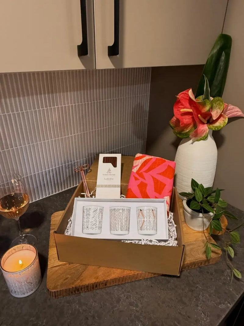 The Living Collection with Pikake Tea Towel Set NOHO HOME