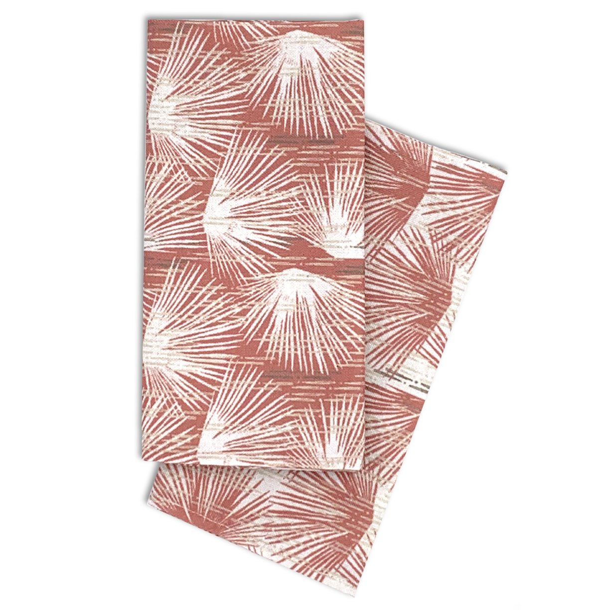 Ivory and Red Loulu Dining Napkin Set 