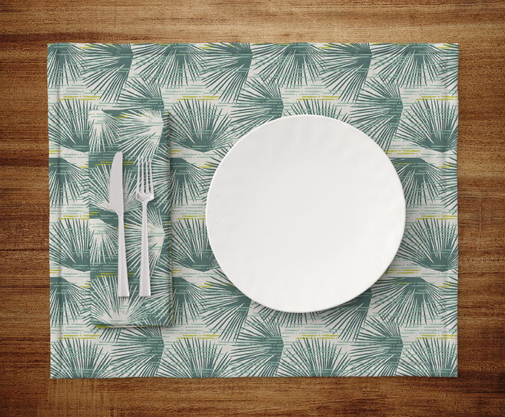 Blue and Ivory Loulu Dining Placemat Set