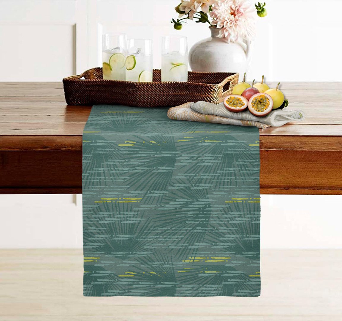 Blue Loulu Table Runner