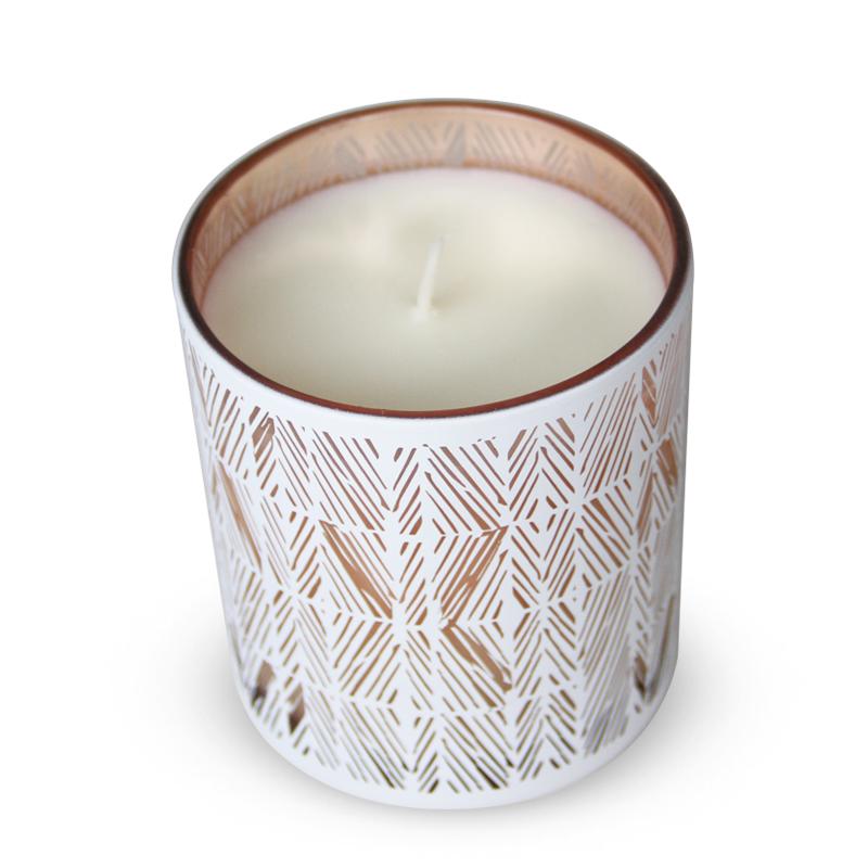 Gardenia Scent Soy Candle - top view