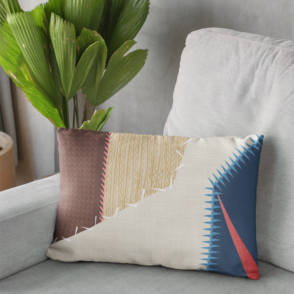 Multicolor Kuiki Lumbar Pillowcase