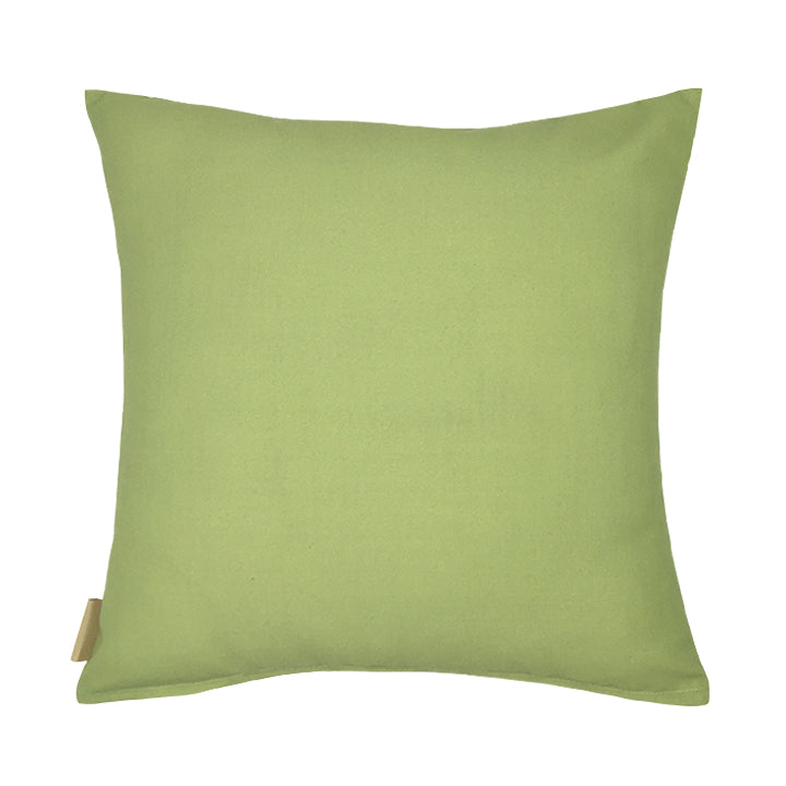 Back Side Celery Loulu Square Pillow On a White Background