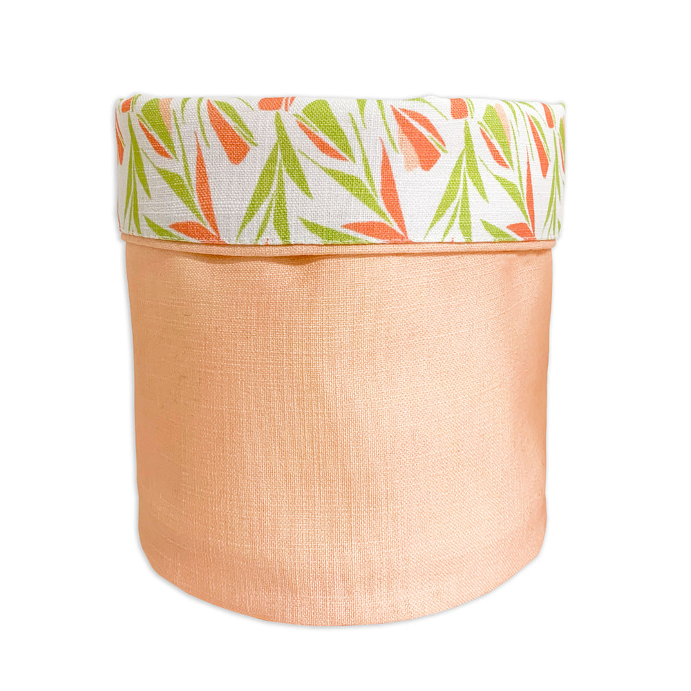 Citrus Lokelani Fabric Planter - Large.  Reversible