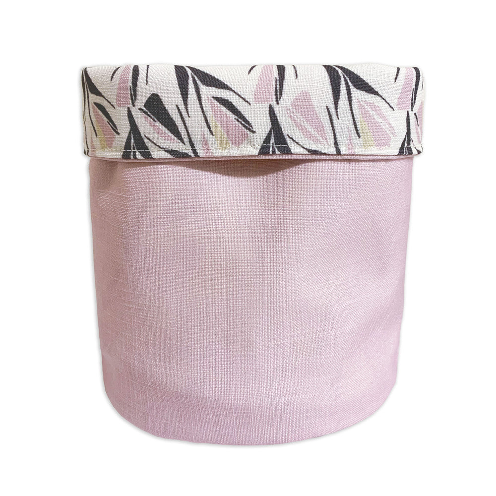 Rose Lokelani Fabric Planter - Medium - reversible