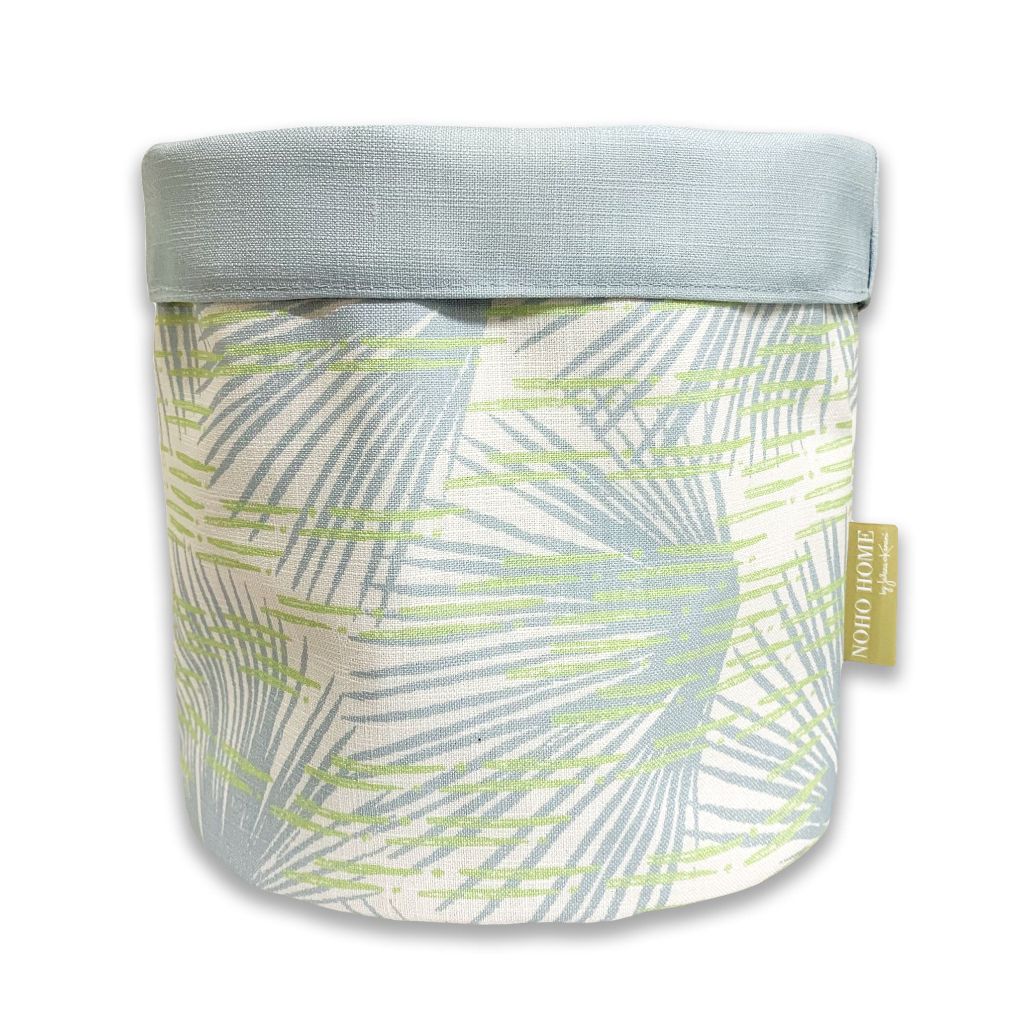 Celery and Light Blue Loulu Fabric Planter - Large