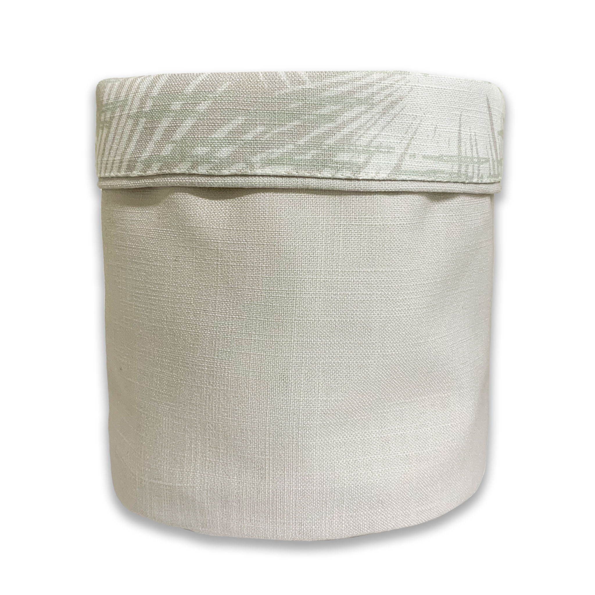Beige and Ivory Loulu Fabric Planter - Medium 