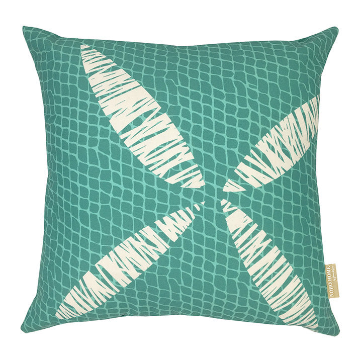 Ivory and Teal Kapua Kai Square Pillowcase