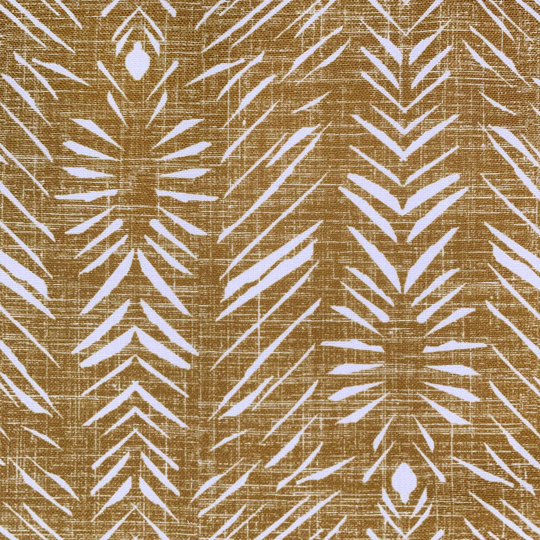 Closeup Of the Gold Hulu Napkin Hawaiian Print