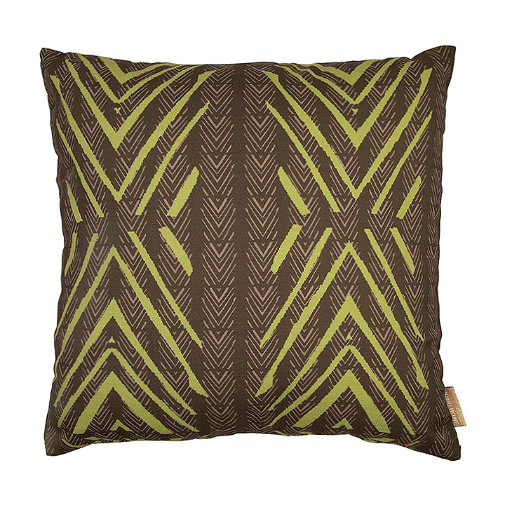 Moss and Brown Tiki Square Pillowcase