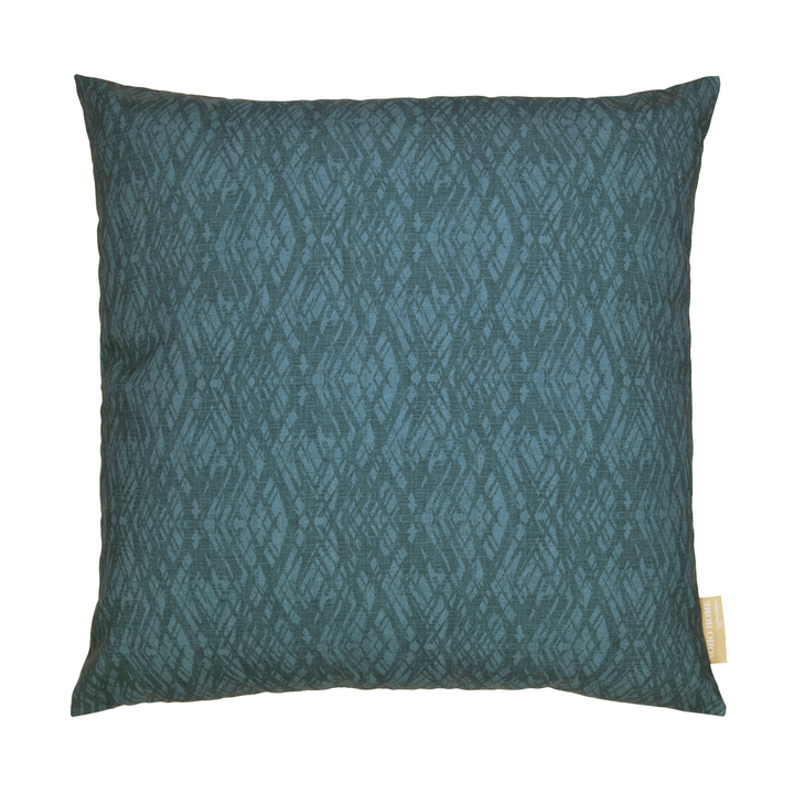 Blue Wauke Print Square Pillowcase Frontside