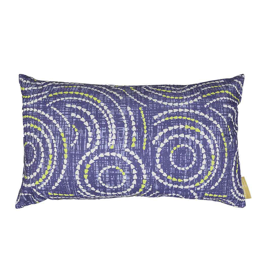 Ivory and Lavender Crown Flower Lumbar Pillowcase