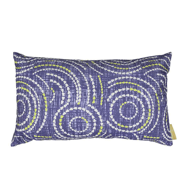 Ivory and Lavender Crown Flower Lumbar Pillowcase