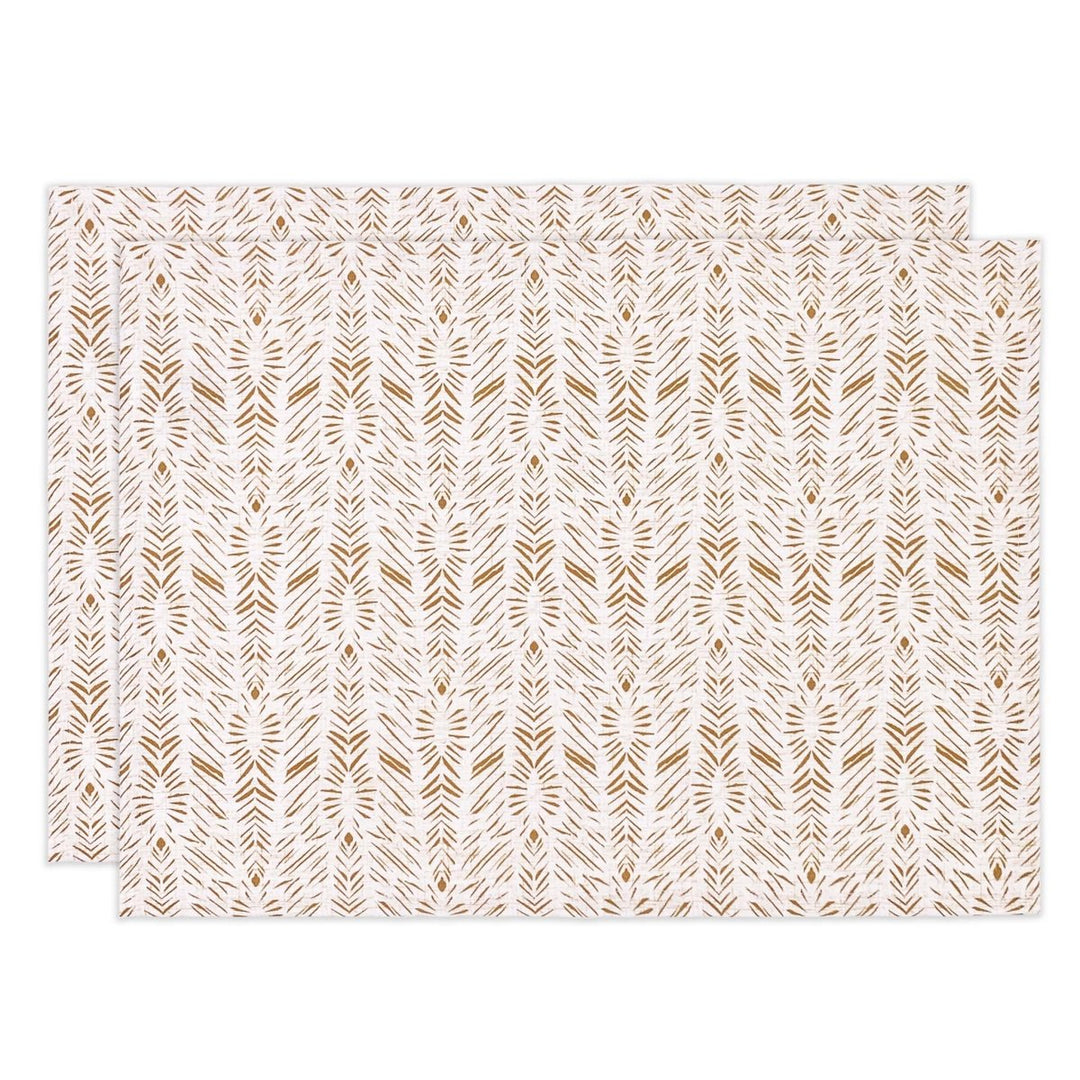 Gold Hulu Placemat Set against a white background
