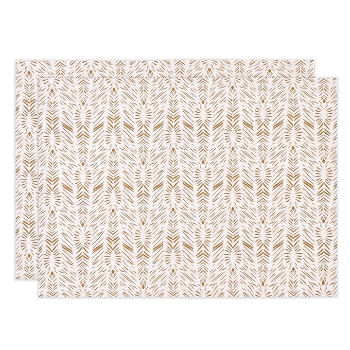 Gold Hulu Placemat Set against a white background