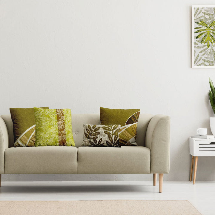 Kāhuli Square Pillowcase On a Couch With Other Pillow In the Pupu Collection