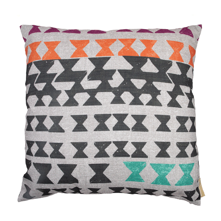 Front Side Multicolor Kāpili Square Pillowcase On a White Background