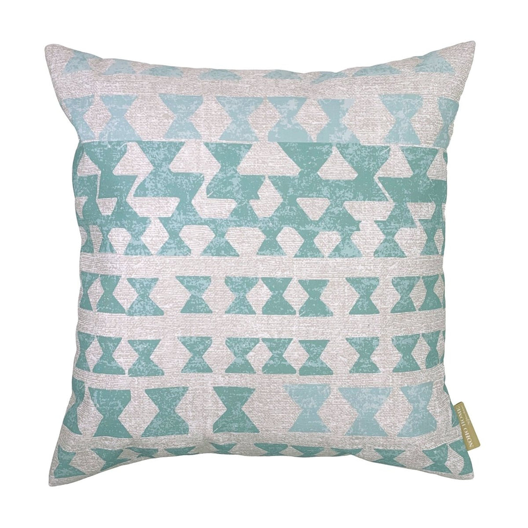 Aquamarine Kāpili Square Pillowcase On a White Background