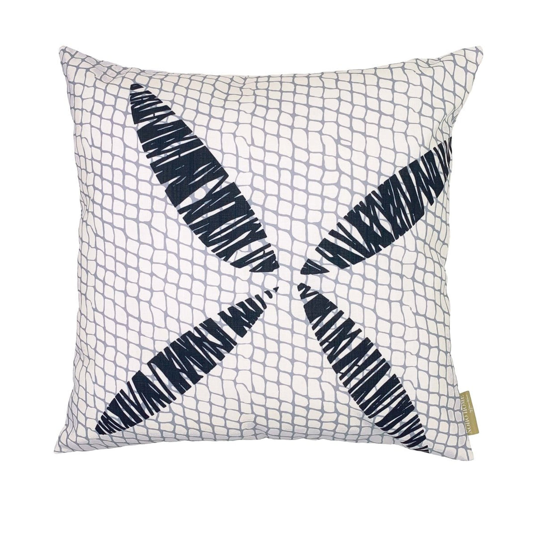 Midnight and Ivory Kapua Kai Square Pillowcase Front Side On a White Background