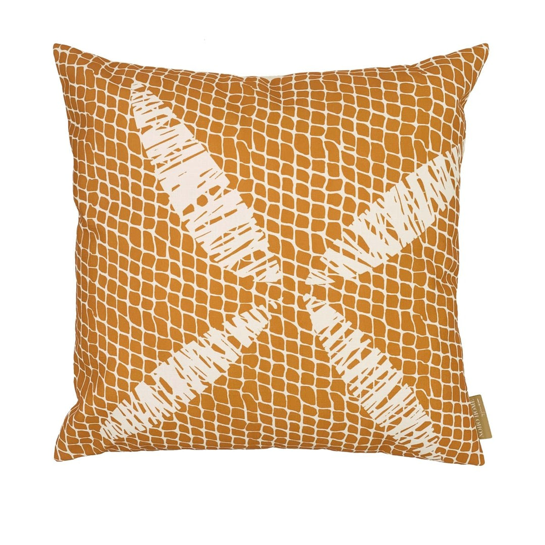 Turmeric Kapua Kai Square Pillowcase Front Side On a White Background