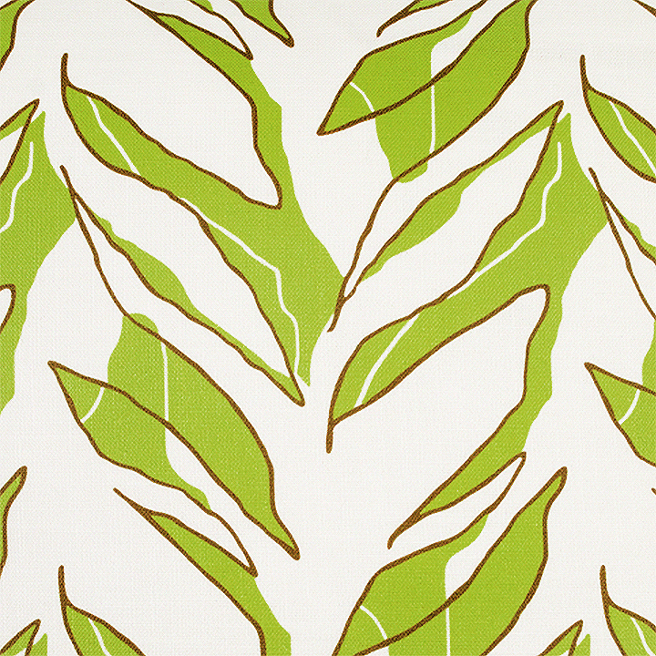 Closeup Of the Moss and Ivory Kī Square Pillowcase Print