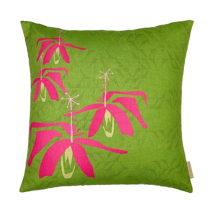 Lime Color Kokiʻo Square Pillowcase On a White Background