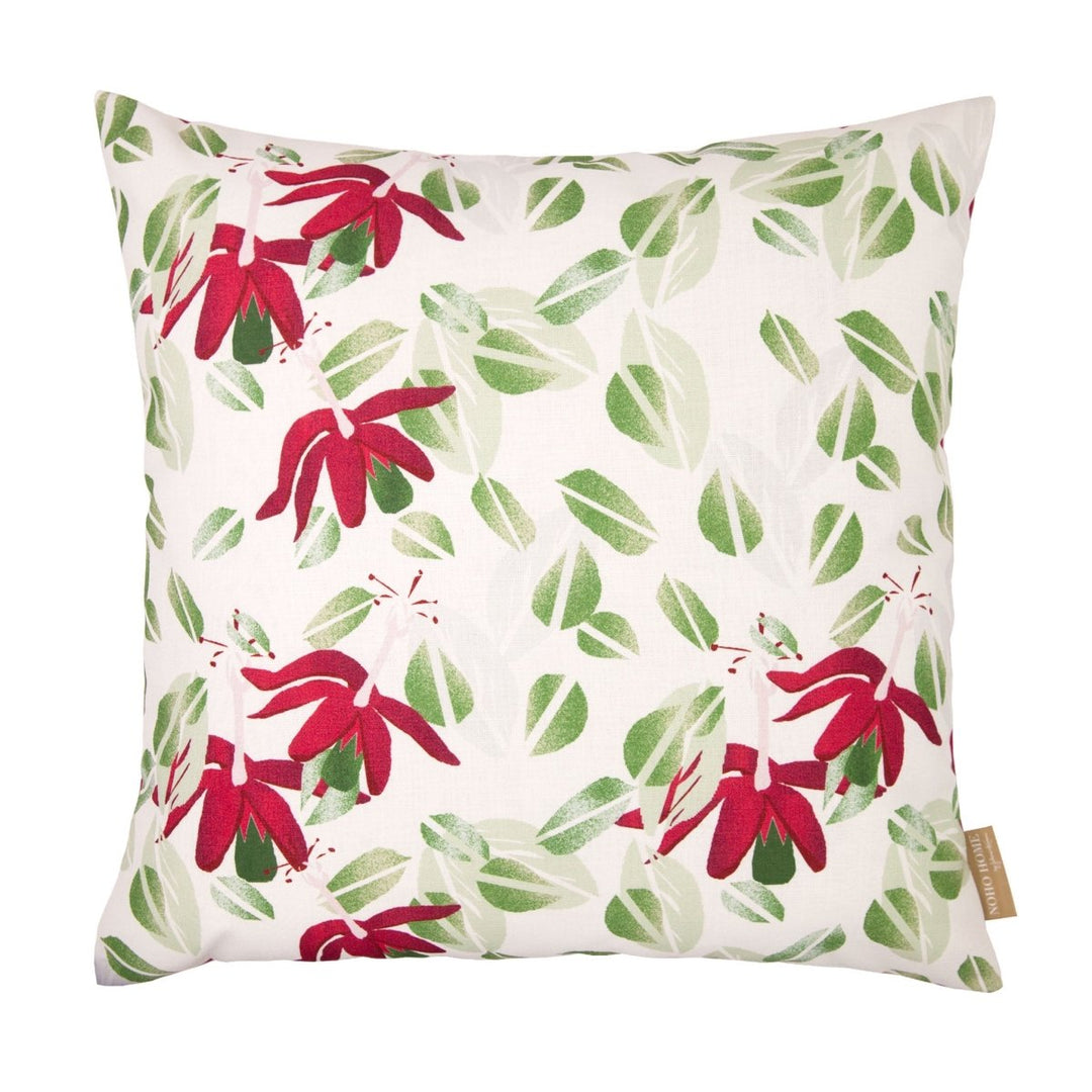 Red Kokio Ulaula Square Pillowcase On a White Background
