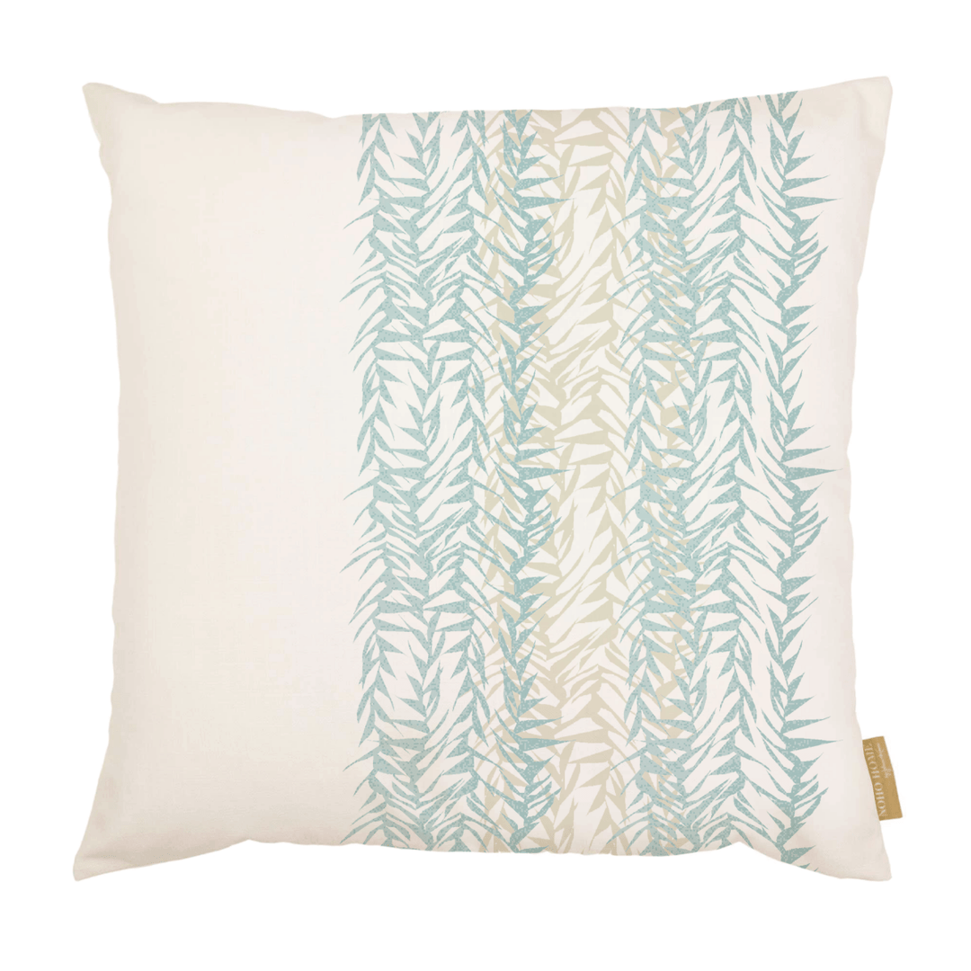 Light Blue Kui Square Pillowcase Front Side On a White Background