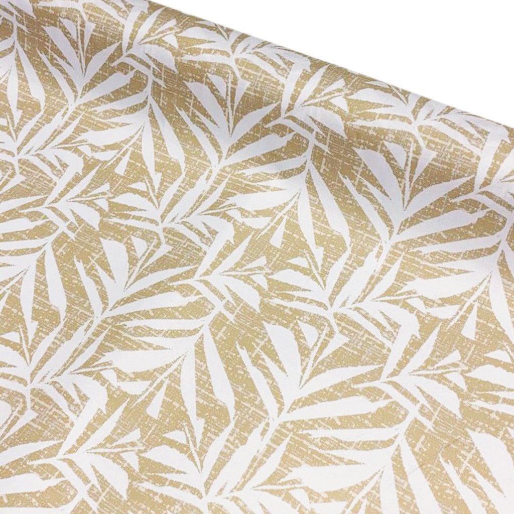 Champagne Lauaʻe Hawaiian Print Fabric Showing Design Pattern