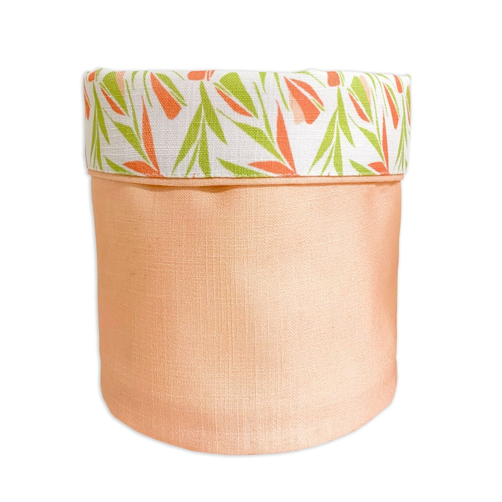 Citrus Lokelani Fabric Planter - Medium  - reversible