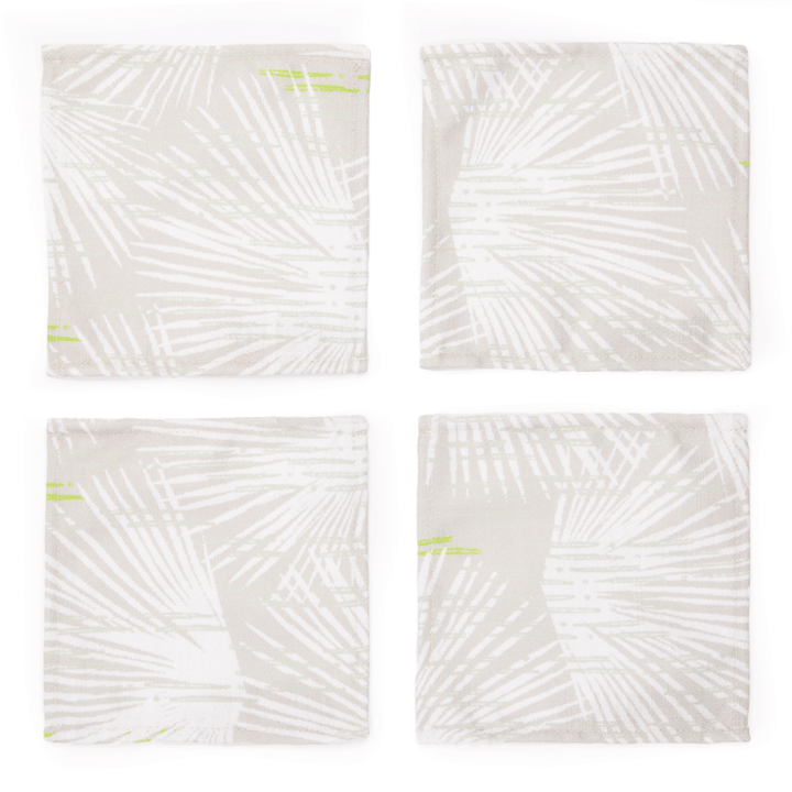 Ivory and Beige Loulu Cocktail Napkin Set 