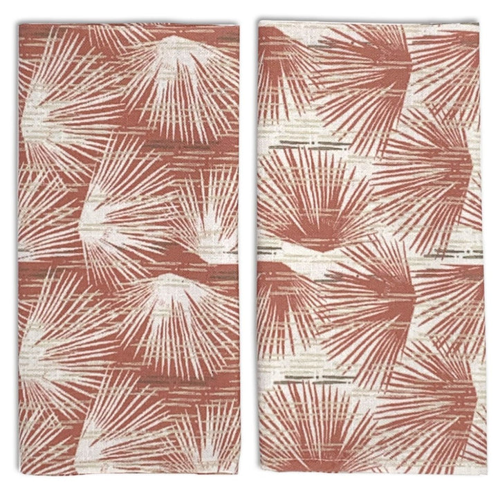 Ivory and Red Loulu Dining Napkin Set