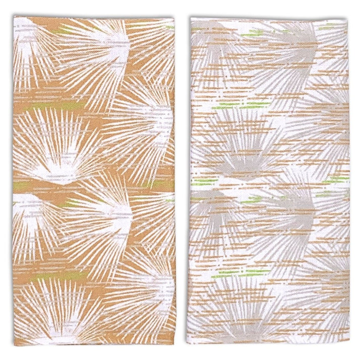 Ivory and Orange Loulu Dining Napkin Set 