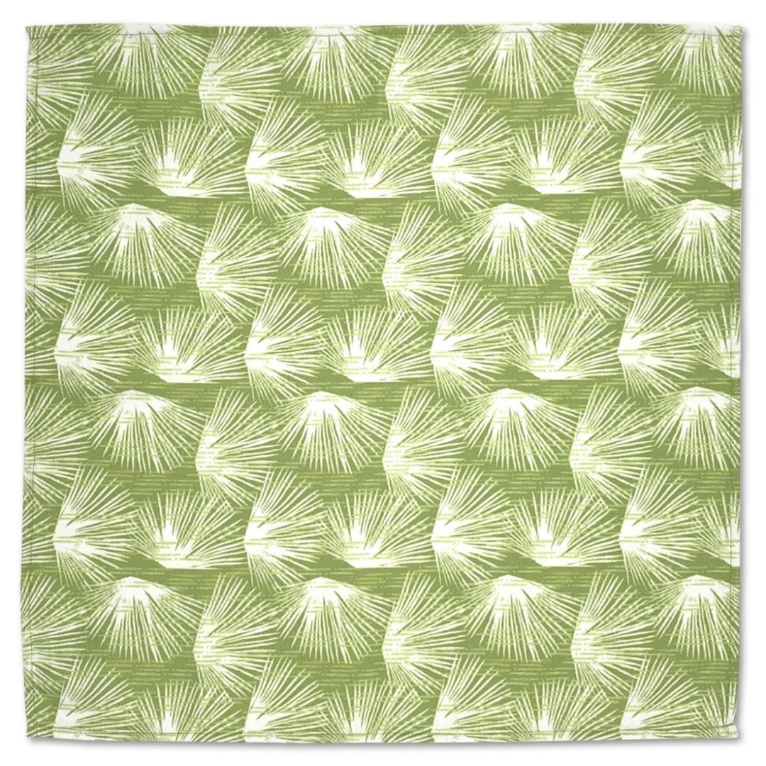 Ivory and Green Loulu Dining Napkin Set 