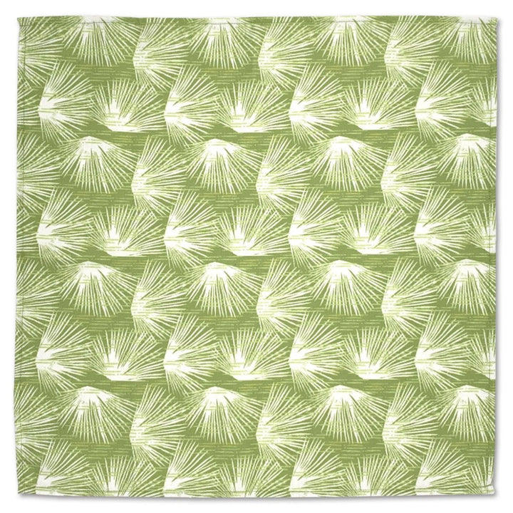 Ivory and Green Loulu Dining Napkin Set 