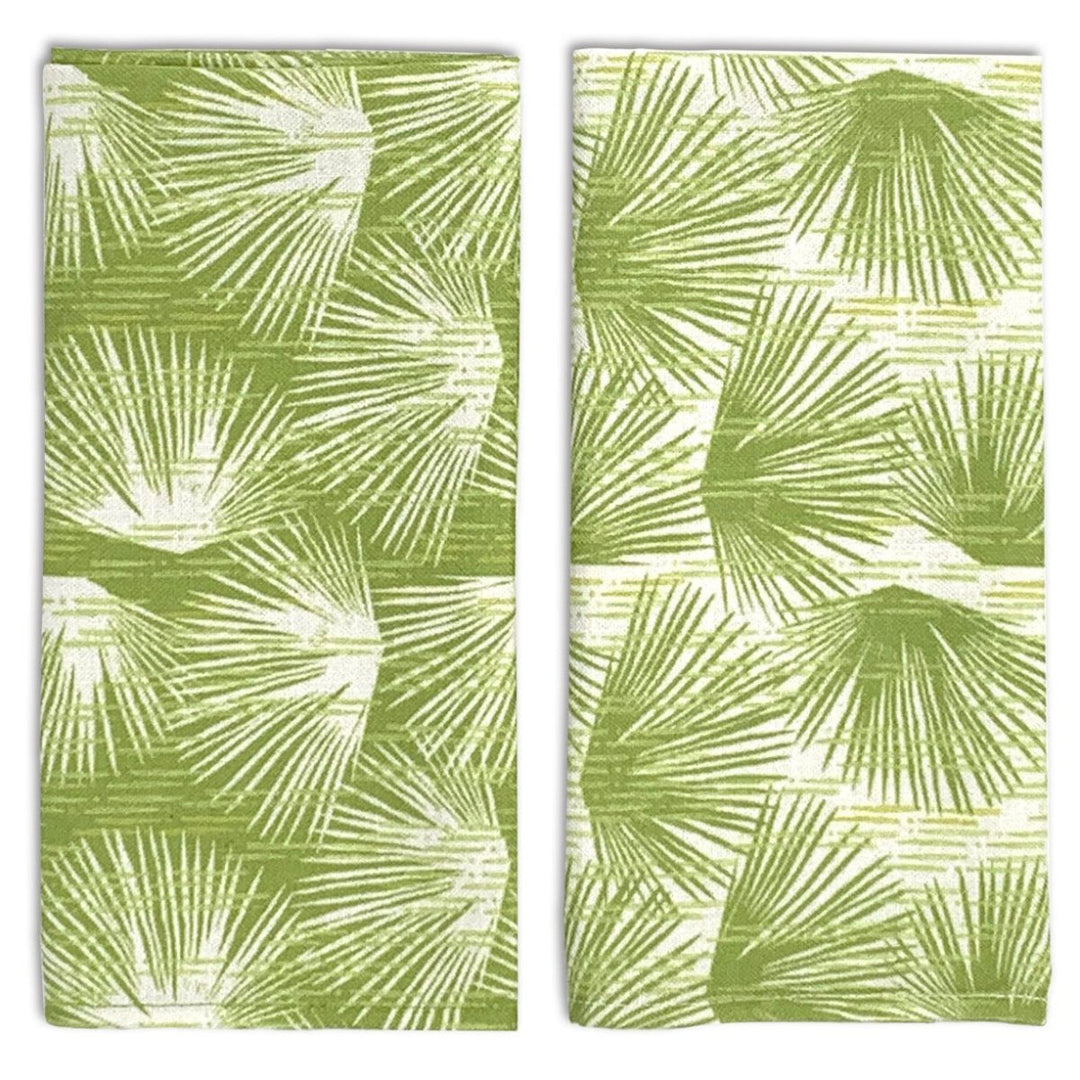Ivory and Green Loulu Dining Napkin Set 