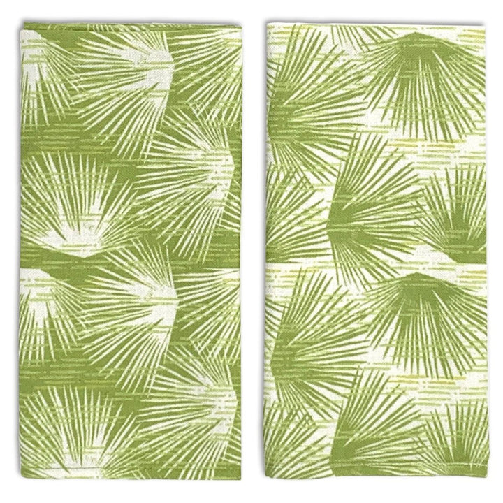 Ivory and Green Loulu Dining Napkin Set 