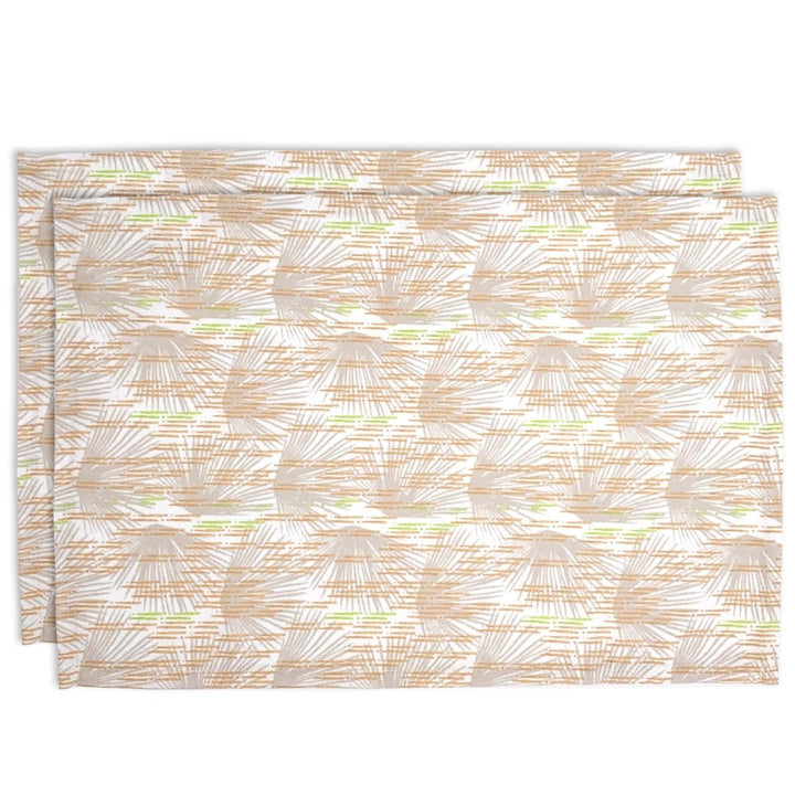 Orange and Ivory Loulu Dining Placemat Set