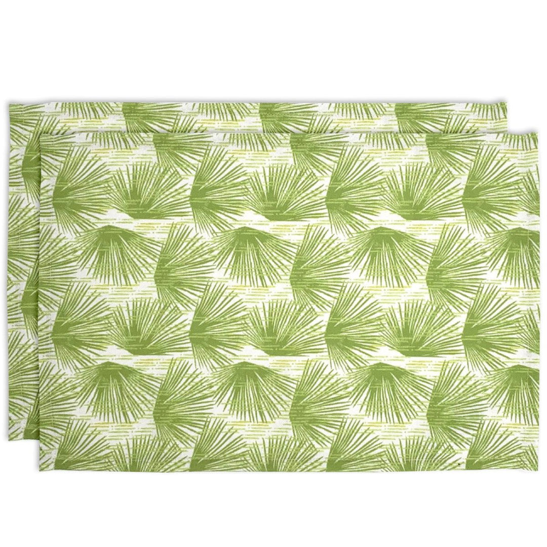 Green and Ivory Loulu Dining Placemat Set
