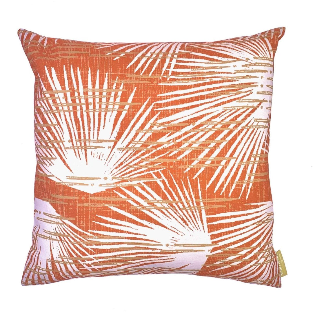 Sunset Loulu Square Pillowcase Shown on a White Background
