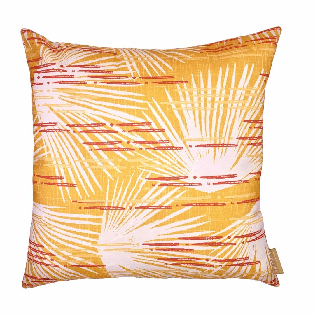 Front Side of the Liliko'i Loulu Square Pillowcase On a White Background