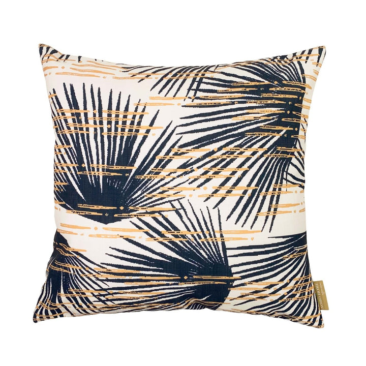 Midnight and Ivory Loulu Square Pillowcase Front Side On a White Background