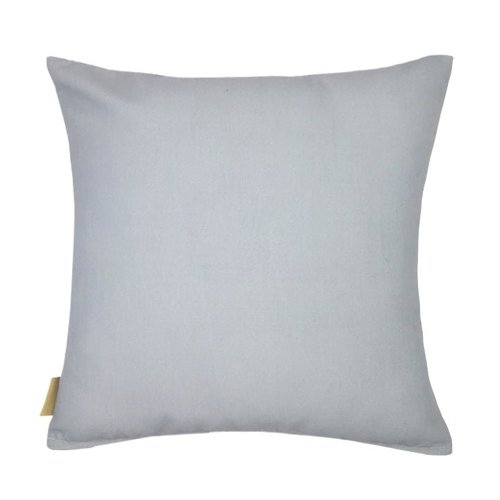 Light Blue Loulu Square Pillowcase Back Side On a White Background